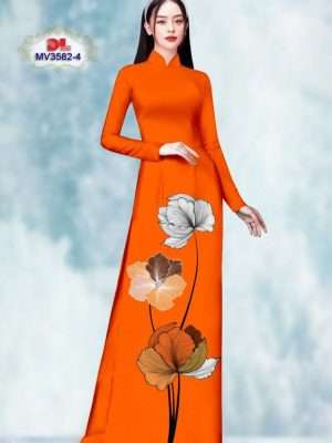 Vải Áo Dài Hoa In 3D AD MV3582 14